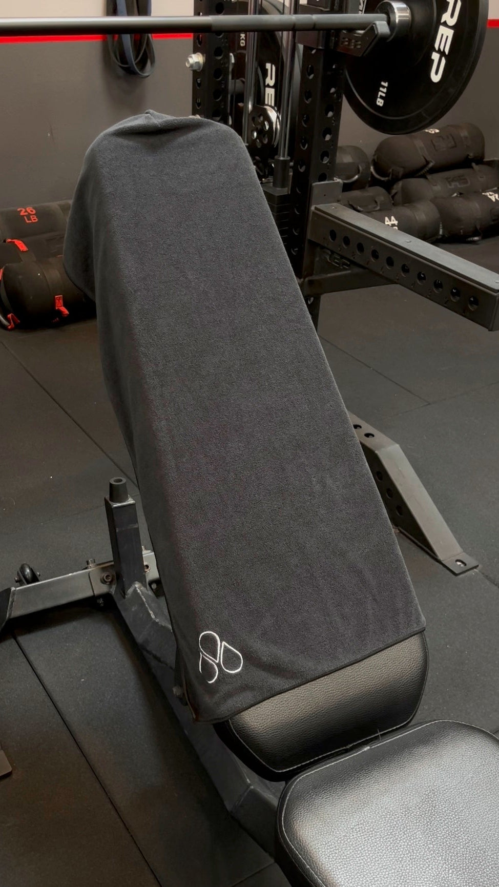 MyBenchie Hooded Gym Towel — Black